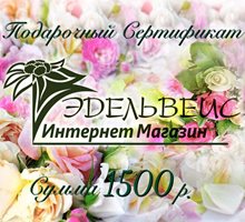 Подарочный Сертификат на 1500 рублей
